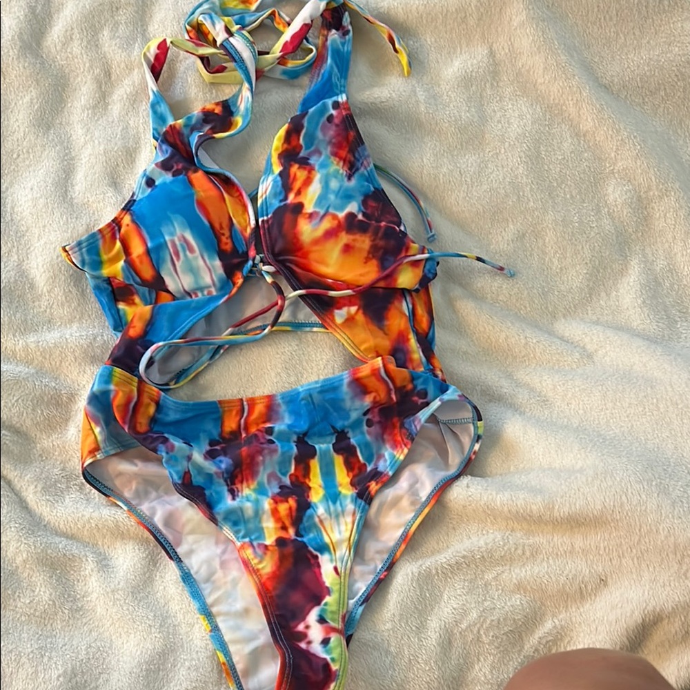 Colorful Tie-Dye Bikini Set